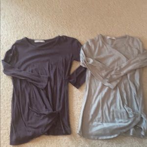 Stateside long sleeve twist knot on bottom